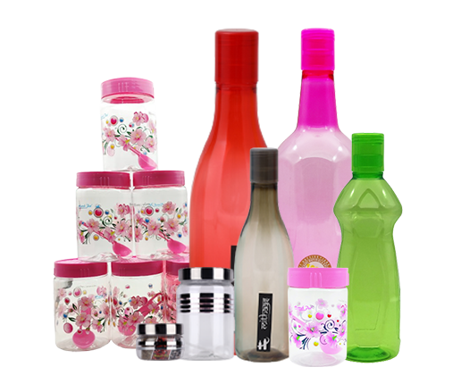 container and colouring bottle