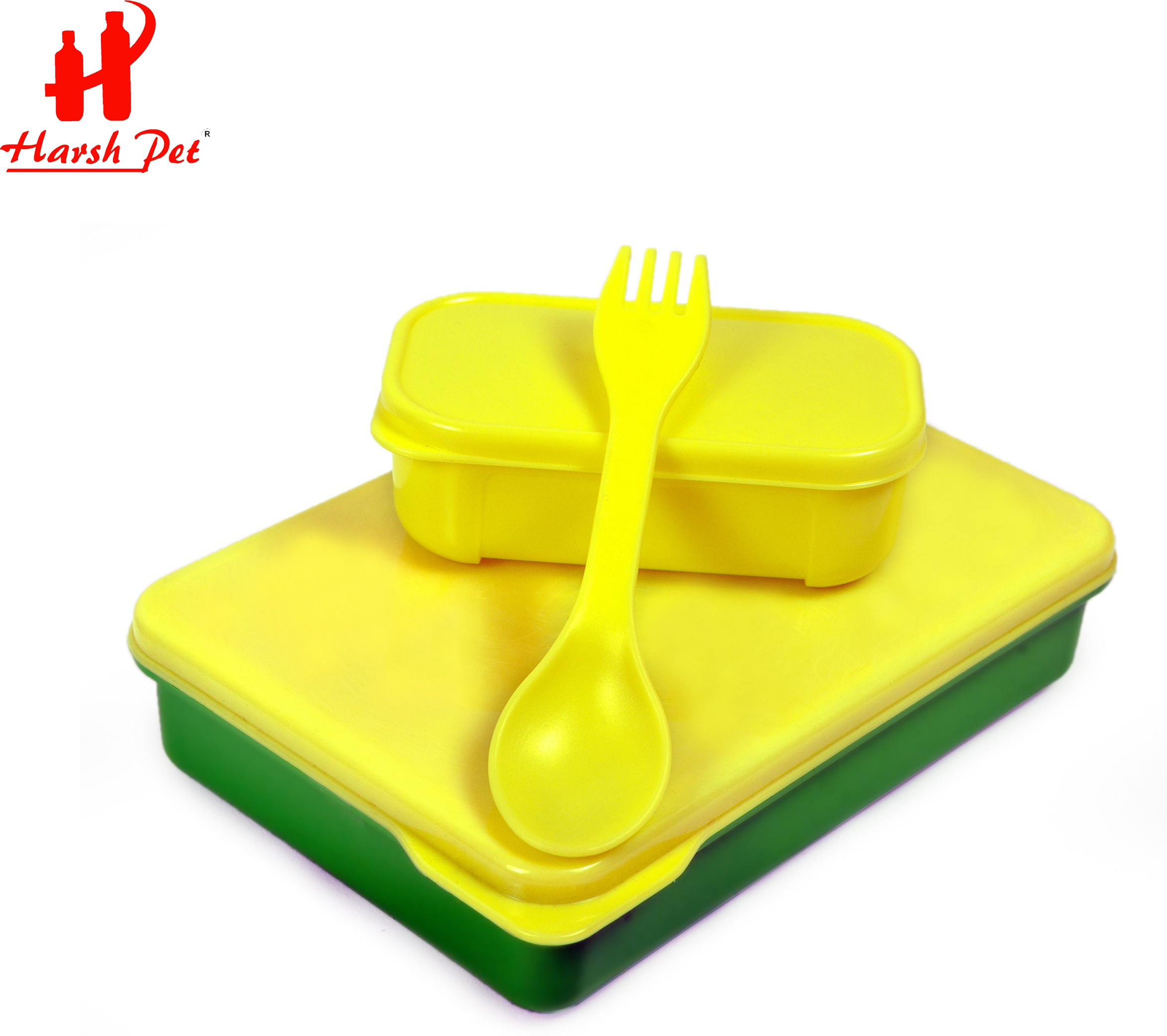 yellow and green tiffin box